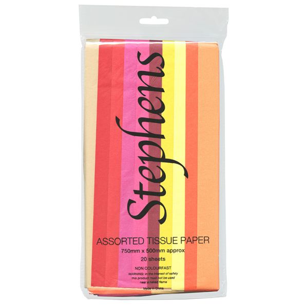 Warm Colours Tissue Paper pk10 | Creative Activity
