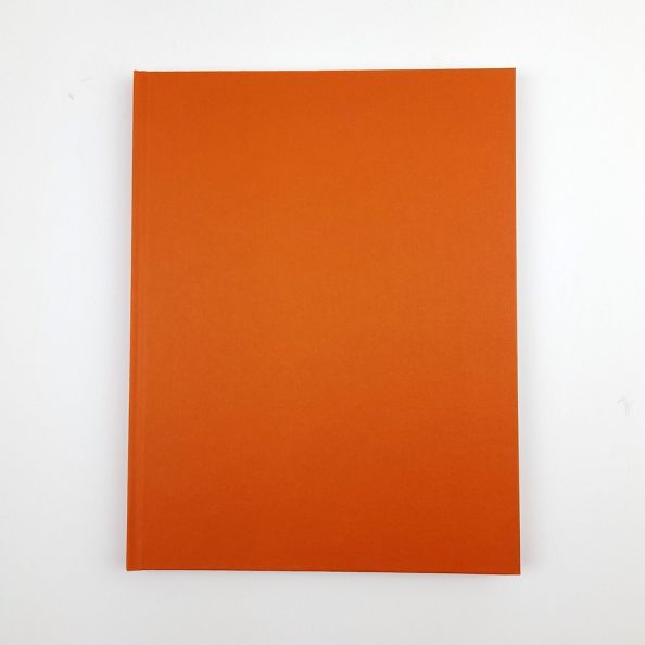 A4 Portrait Coloured Cloth Cover Sketchbook 92 pages 140gsm Orange