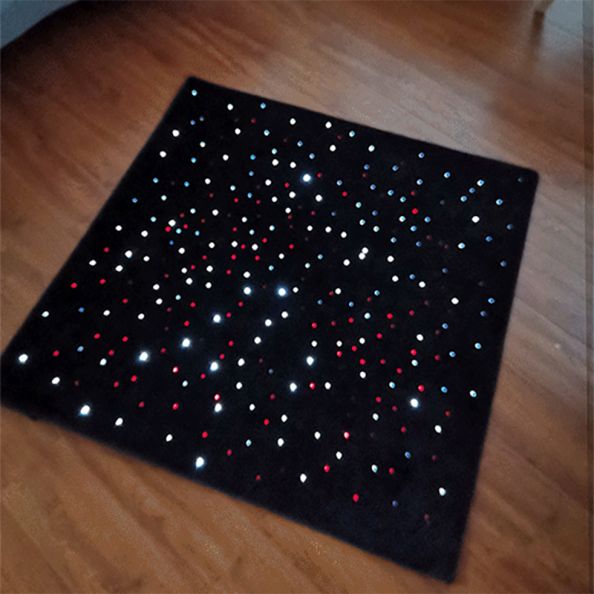 Rechargable Sensory Fibre Optic Sparkle Rug 100cm