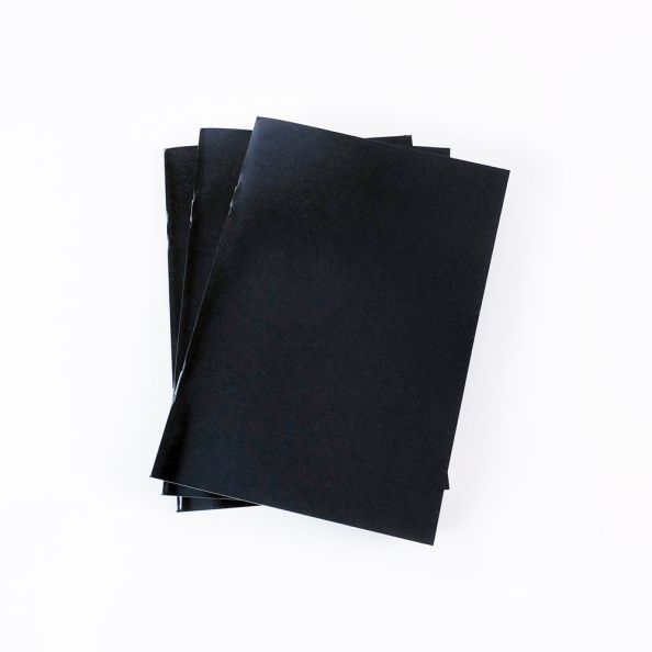 A4 Portrait Starter Sketchbook Laminated Black Cover 40 pages 140gsm  | Creative Activity