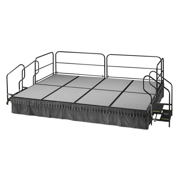 Dual Height Mobile Folding Stage 4ft - 40-60H - Carpet