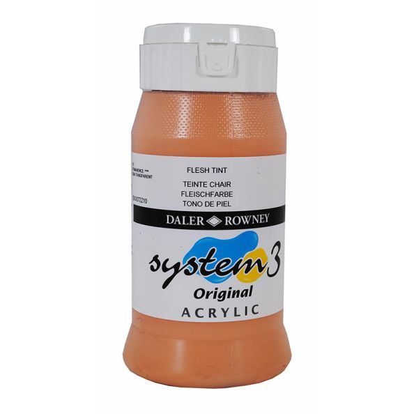 System 3 Original Acrylic Colour 500ml Flesh Tint | Creative Activity