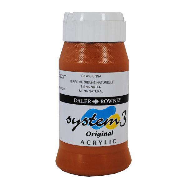 System 3 Original Acrylic Colour 500ml Raw Sienna | Creative Activity