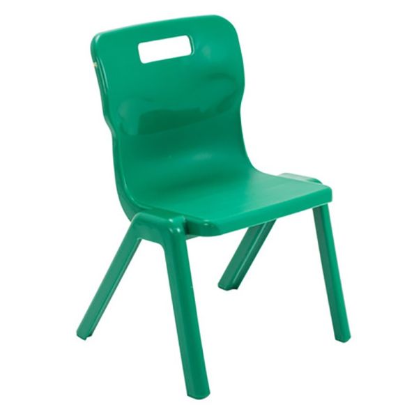 Titan One Piece Chairs Green Seat height 350mm