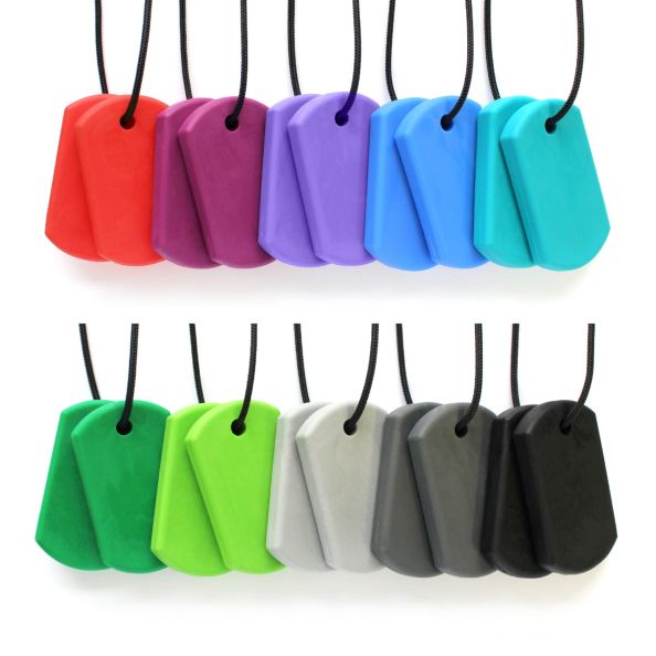 Chewable Dog Tags Necklace Medium | Tactile & Fidget | Creative Activity