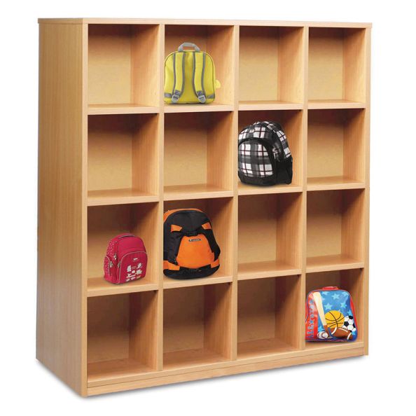 16 Compartment Bag Storage Unit w1222xd457xh1818mm | Creative Activity