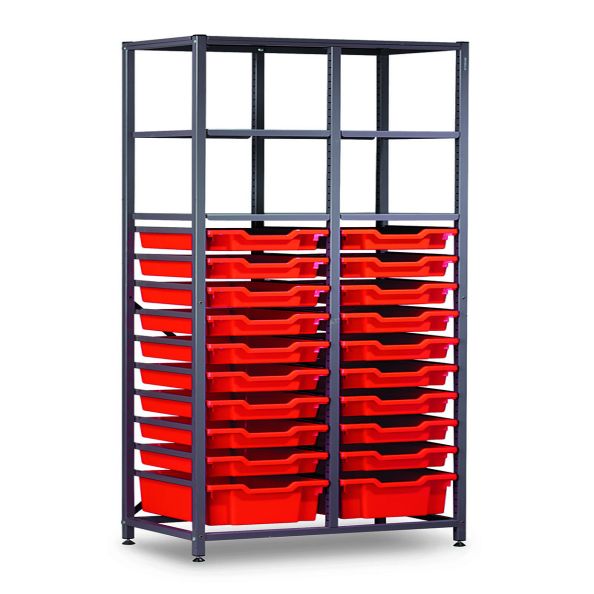 TecniStor Static Metal Storage w710xh1850mm c/w 2D & 18 sh trays | Creative Activity
