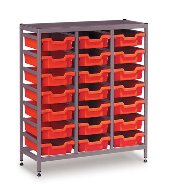 TecniStor Static Tray Unit c/w 21 trays w1055xd420xh825mm | Creative Activity