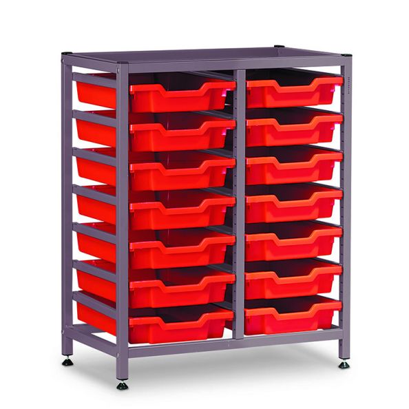 TecniStor Static Tray Unit c/w 14 trays w710xd420xh825mm | Creative Activity