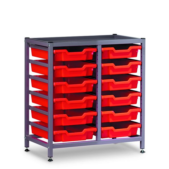TecniStor Static Tray Unit c/w 12 trays w710xd420xh725mm | Creative Activity