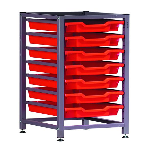 TecniStor Static Tray Unit c/w 7 trays w370xd420xh825mm | Creative Activity