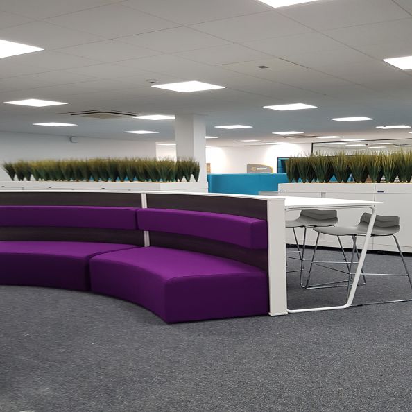 Consort Curved Unit with Poseur Table | Creative Activity