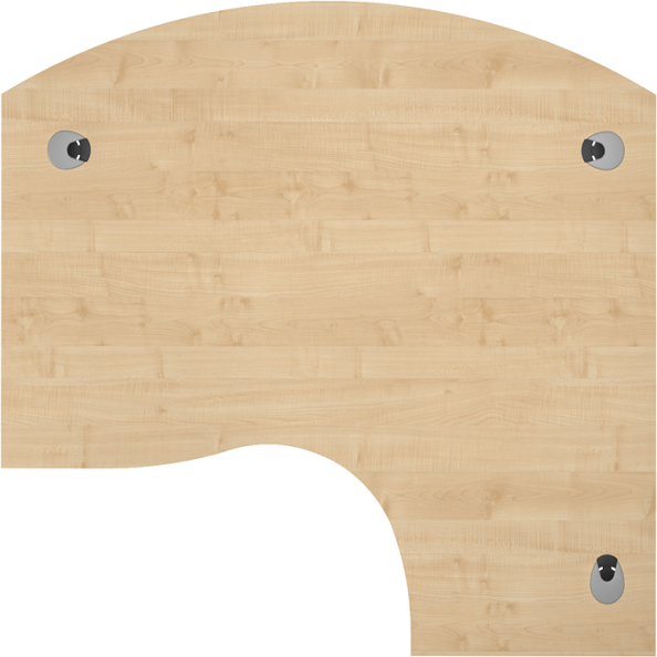 Bow Fronted S-shaped Executive Panel Desk 1800 X 1400 X 740mm | Creative Activity