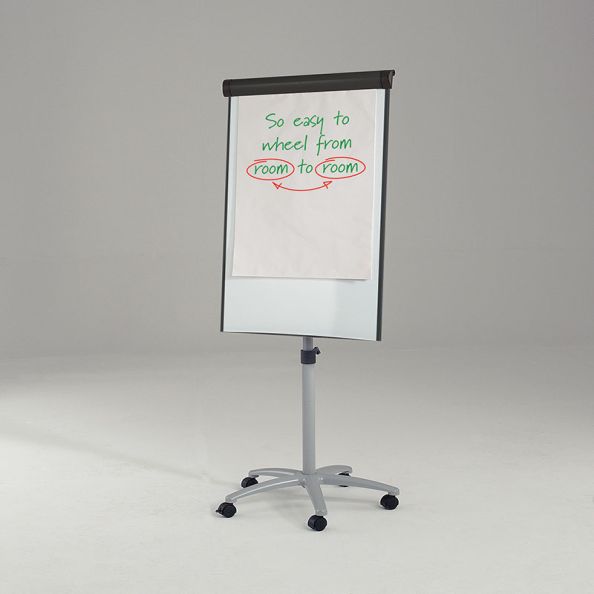 Eagle Mobile Flipchart Easel with 5-Star Base - Grey | Creative Activity