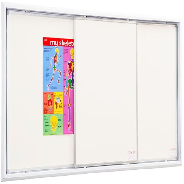 Sliding Whiteboard System 2 Boards W3300 x H1200mm | Creative Activity