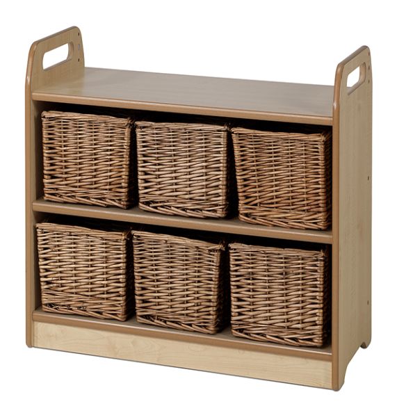 Storage Unit with Display/Mirror Back Static with 6 Baskets | Creative Activity