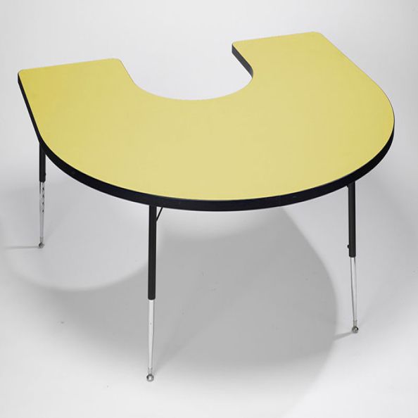 Height Adjustable Horseshoe Table - Red | Creative Activity