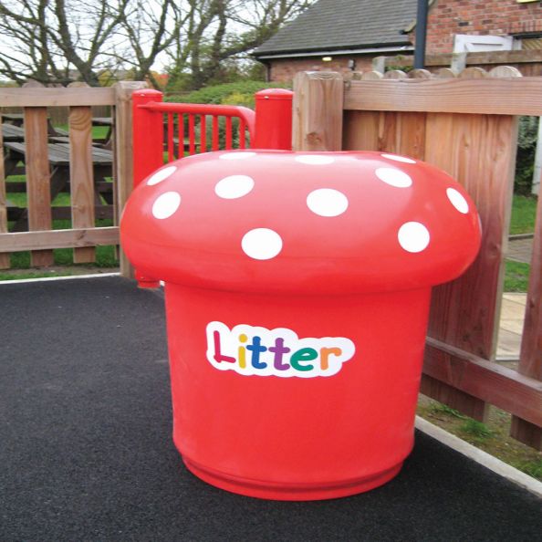 Mushroom Litter Bin With Spots | Creative Activity