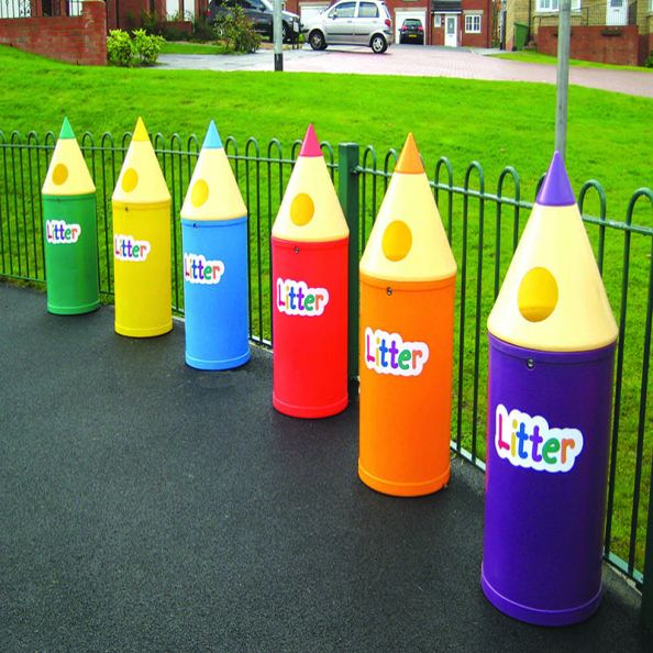 Pencil Bin With 'Litter' Letters 42L  | Creative Activity