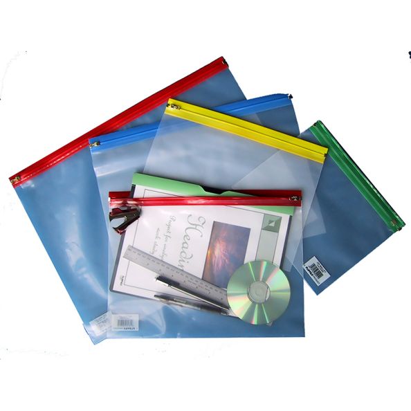 Zip Wallet A4 325 x 230mm Assorted - pack of 100