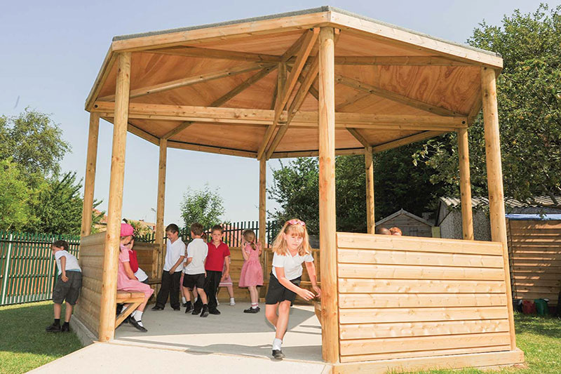 Wooden sun shelter hotsell