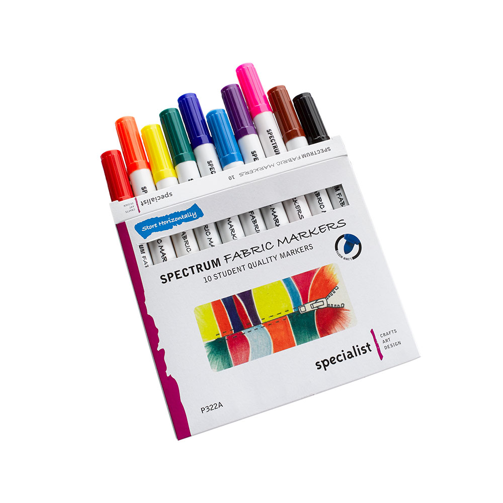 Spectrum Fabric Markers pack of 10 Creative Activity