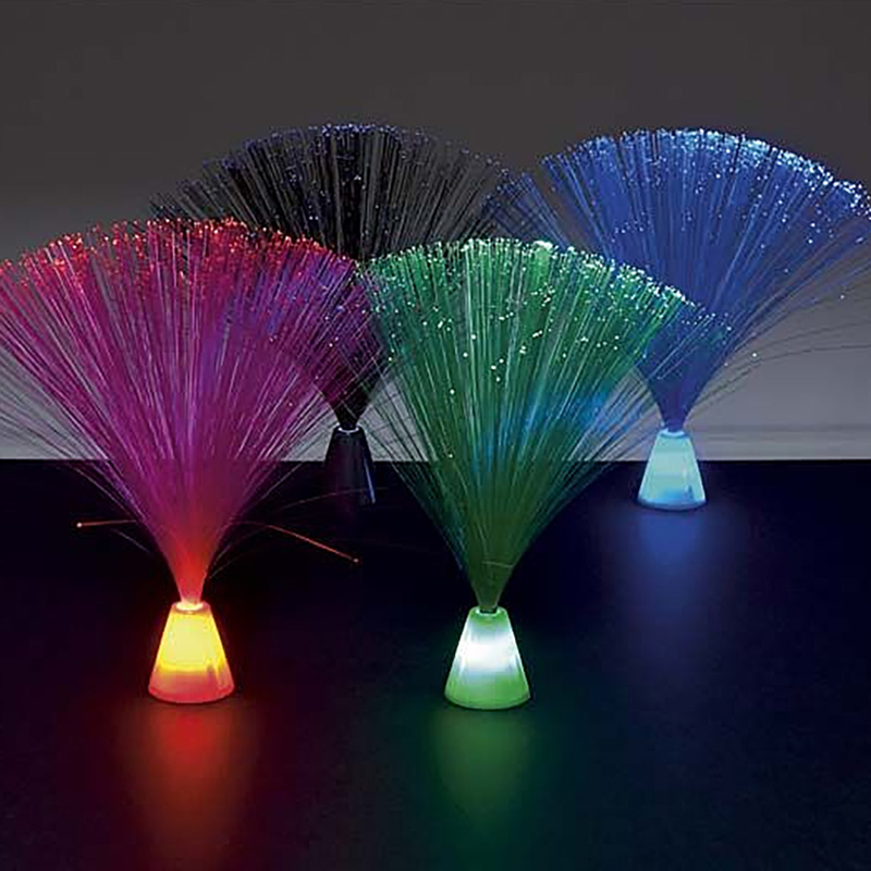 4 Medium 25cm Fibre Optic Lights Light Up Base