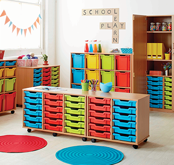 Primary School Tray Storage Solutions | Creative Activity